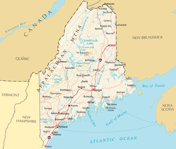 Snowmobile Trails in Maine - Map